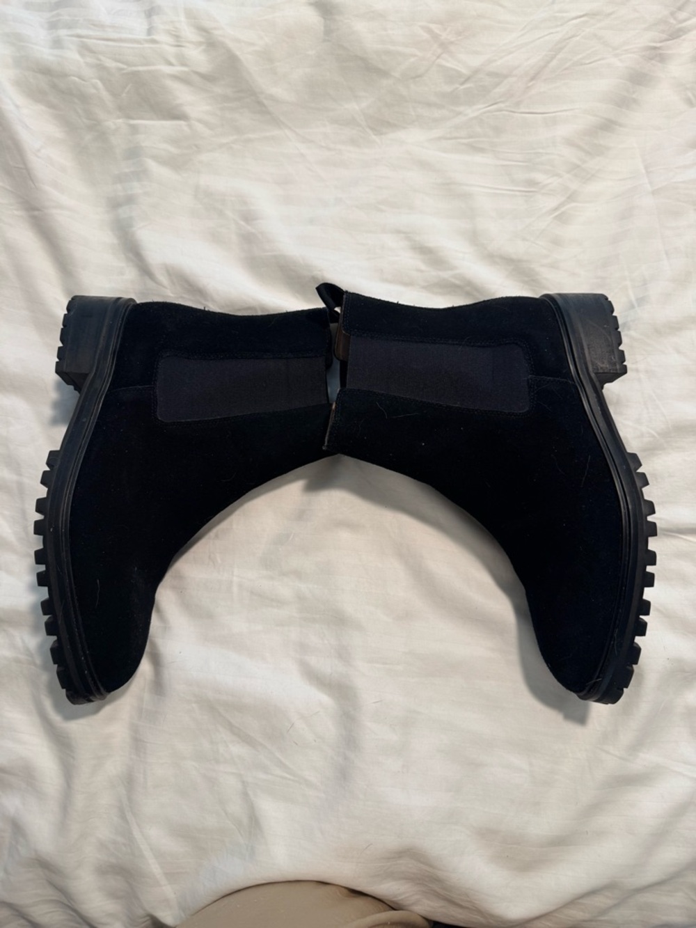 Quince Chelsea Boots 👢 Women’s 10 🖤Black Suede - Picture 3 of 6